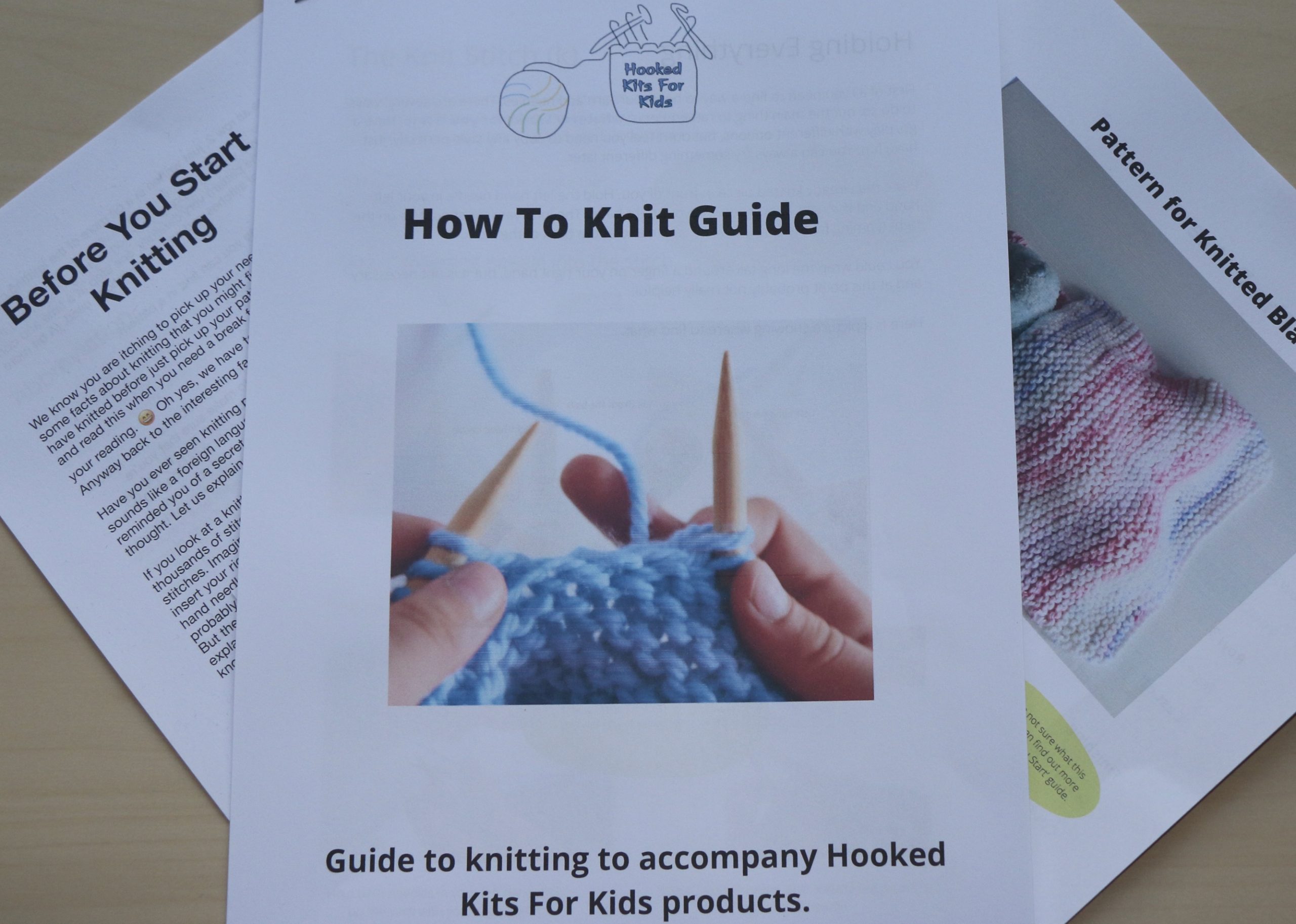 Our knitting kits for kids contain easy to follow guide